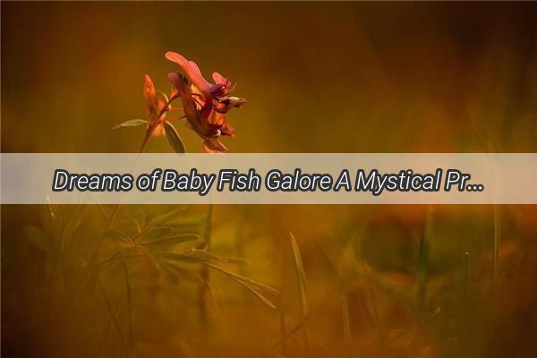 Dreams of Baby Fish Galore A Mystical Pregnancy for Your Aquarium